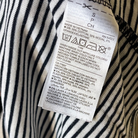 Eileen Fisher Black and White Striped Tank Top - Picture 4 of 7